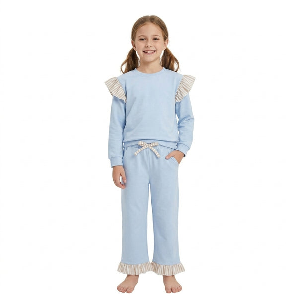 RTS P1152 toddler girl clothes cotton long fringe pants