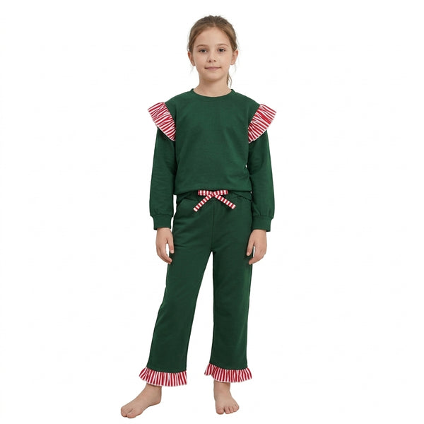 RTS P1158 toddler girl clothes cotton long fringe pants