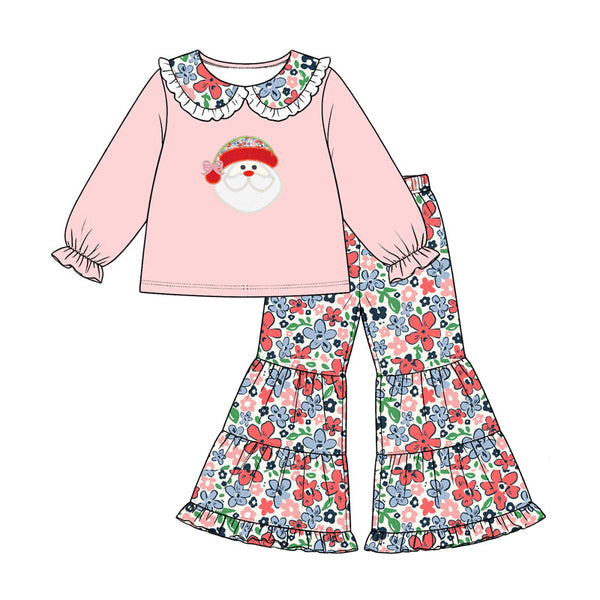 Preorder MOQ 5 pcs Each Style Christmas Santa Flower Kids Matching Clothes-2026.8.17