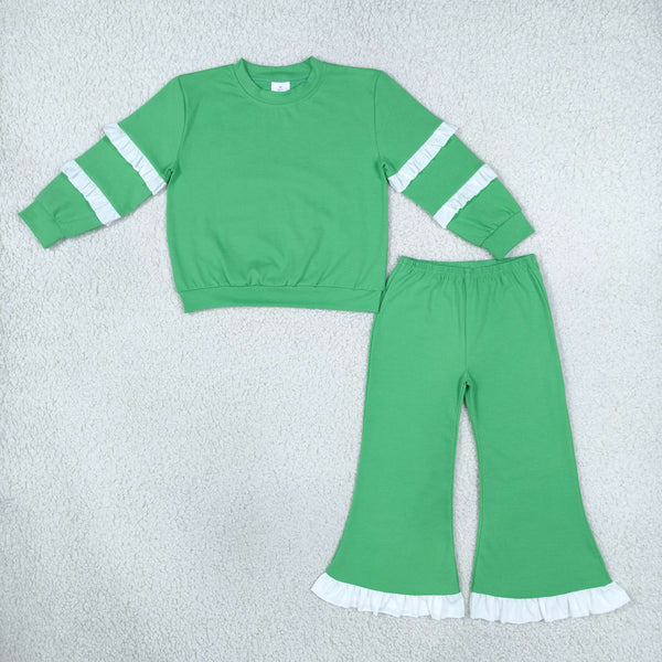 RTS GLP3717 toddler girl clothes color block long sleeve outfit