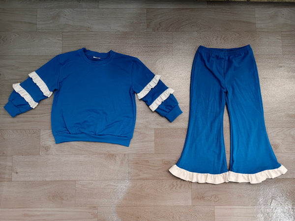 No MOQ Preorder Each Color Solid Color Ruffles Girls Set-real pic 2026.9.15
