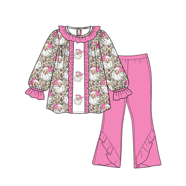 Preorder MOQ 5 pcs Each Style Christmas Santa Camo Kids Matching Clothes-2026.8.19