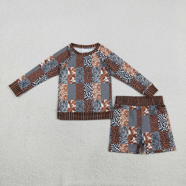 RTS  GLS0079   toddler girl clothes leopard print girl summer set summer shorts set