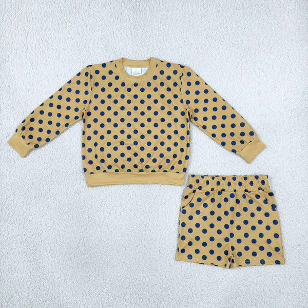 RTS GLS0205 polka dot bundle toddler girl clothes long sleeve shorts outfit winter clothes