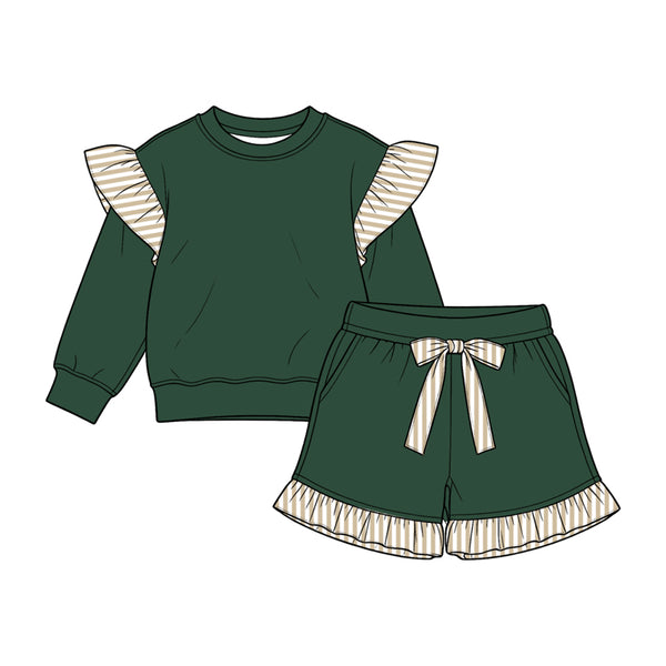 MOQ：5pcs GLS0218 pre-order  toddler girl clothes cotton girl winter shorts set 2026.8.15