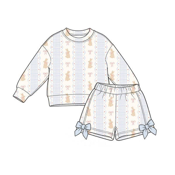 MOQ:5 pcs pre-order Each Style Easter Bunny Girls Shorts Set-2026.8.28