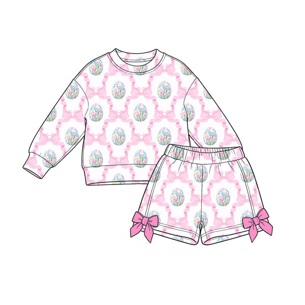 MOQ:5 pcs pre-order Each Style Easter Bunny Girls Shorts Set-2026.8.28