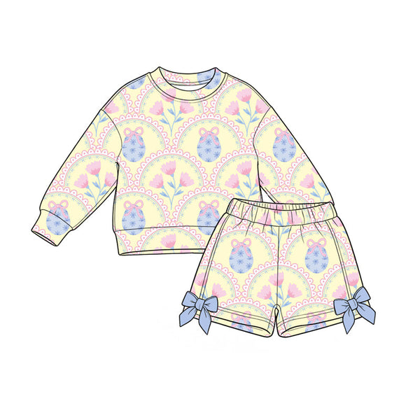 MOQ:5 pcs pre-order Each Style Easter Bunny Girls Shorts Set-2026.8.28