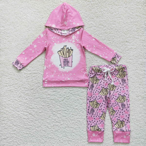 GLP0805 baby boy clothes pink fries hoodies boy winter outfit