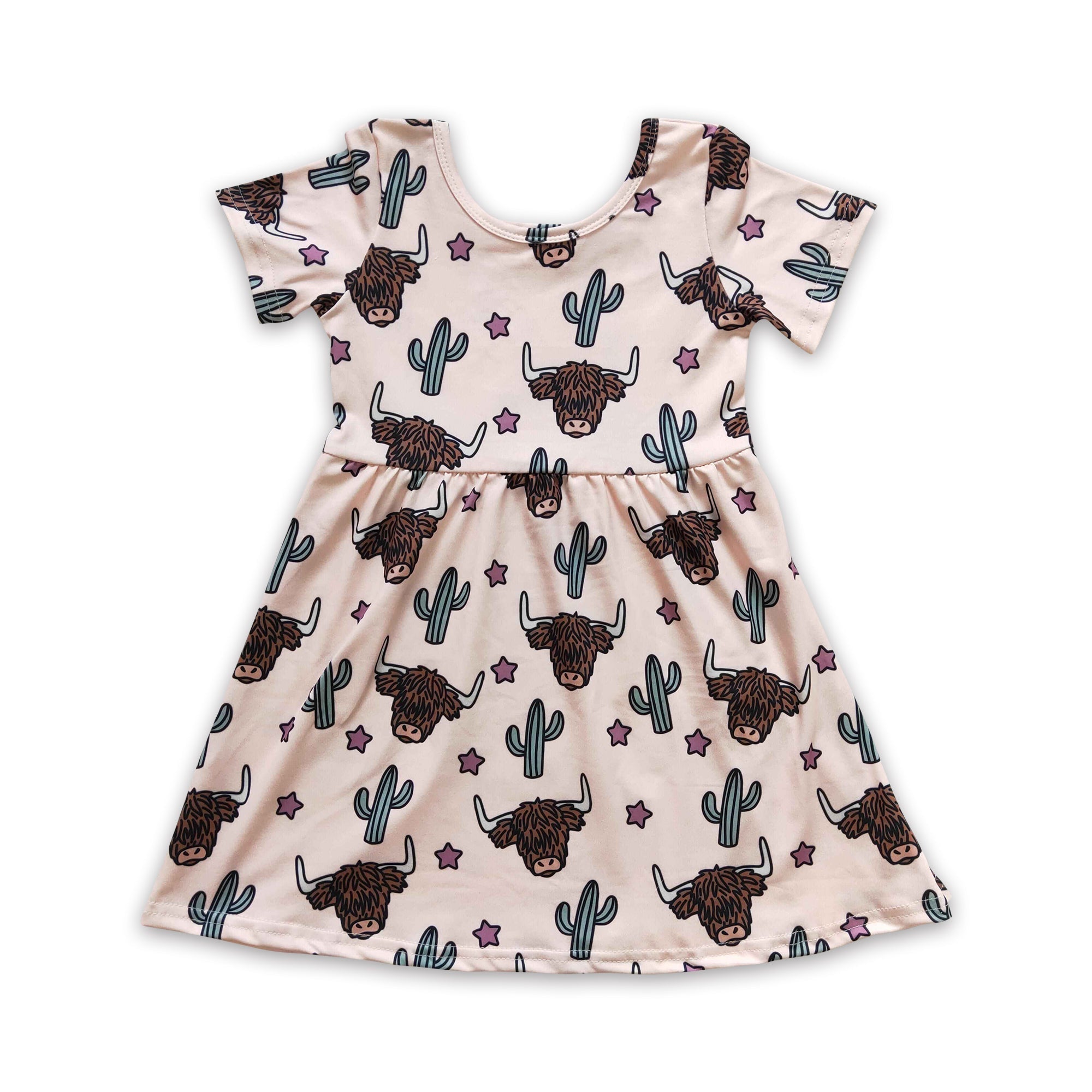 GSD0178 baby girl clothes cow summer dress-promotion 6.1 $5.5