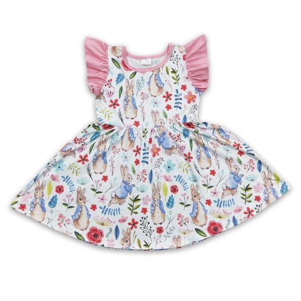 GSD0229 baby girl clothes bunny easter dress
