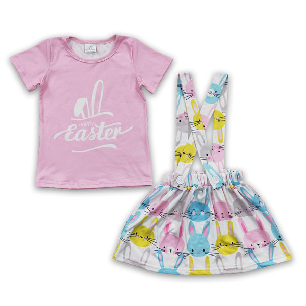 GSD0236  kids clothes girls bunny easter skirt outfit