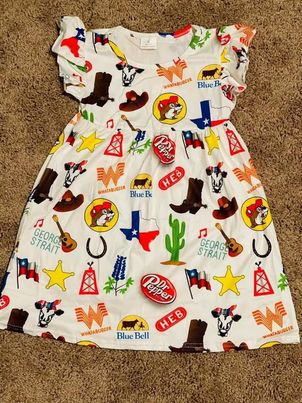 GSD0260 baby girl clothes cartoon western summer dress