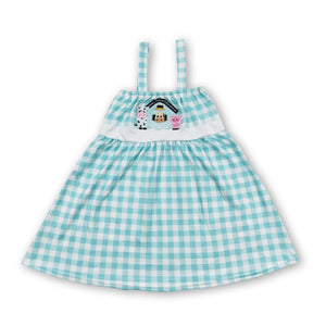 GSD0269 toddler girl clothes farm embroidery girl summer dress-promotion 2025.3.8 $5.5