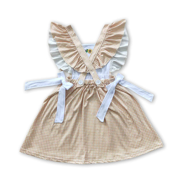 GSD0299 baby girl clothes embroidery cow print farm summer dress-promotion 2025.5.17 $5.5
