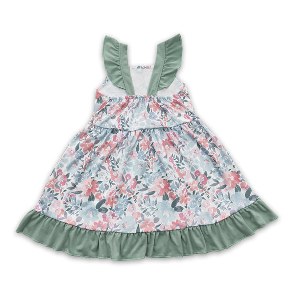 GSD0319 baby girl clothes floral girl summer dress