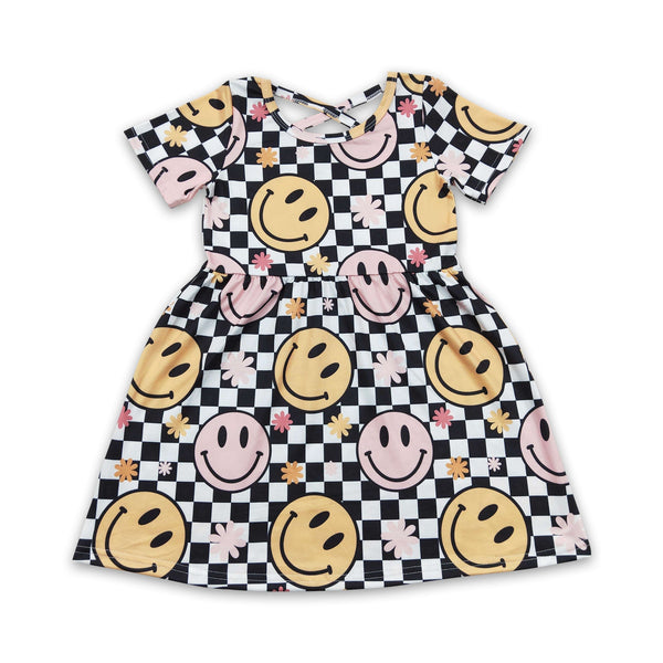 GSD0336 baby girl clothes smile summer dress promotion 2025.7.5 $5.5