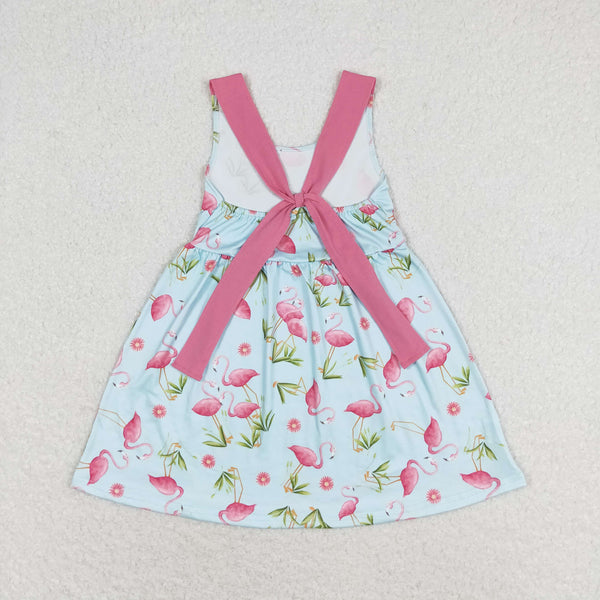 GSD0693 RTS baby girl clothes girl flamingo summer dress