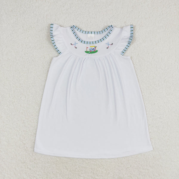 GSD0842 RTS baby girl clothes golf girl summer dress ¡ꡧembroidery¡ê?
