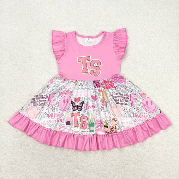 GSD0932 RTS toddler clothes 1989 singer baby girl summer dress 12-18M to 14-16T
