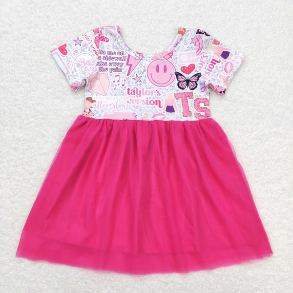GSD0981 RTS baby girl clothes tulle party girl summer dress