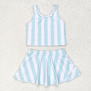 GSD0990 RTS baby girl clothes stripe swimsuit toddler girl summer outfits