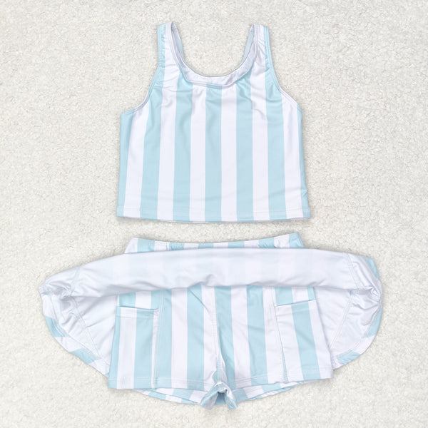 GSD0990 RTS baby girl clothes stripe swimsuit toddler girl summer outfits