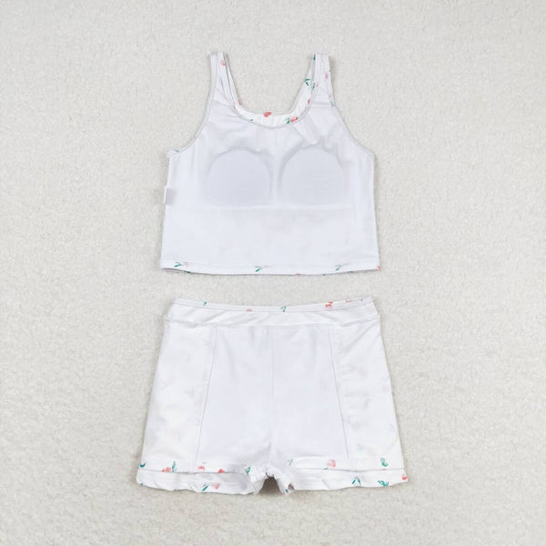 GSD0993 RTS baby girl clothes flower swim suit  toddler girl summer outfits