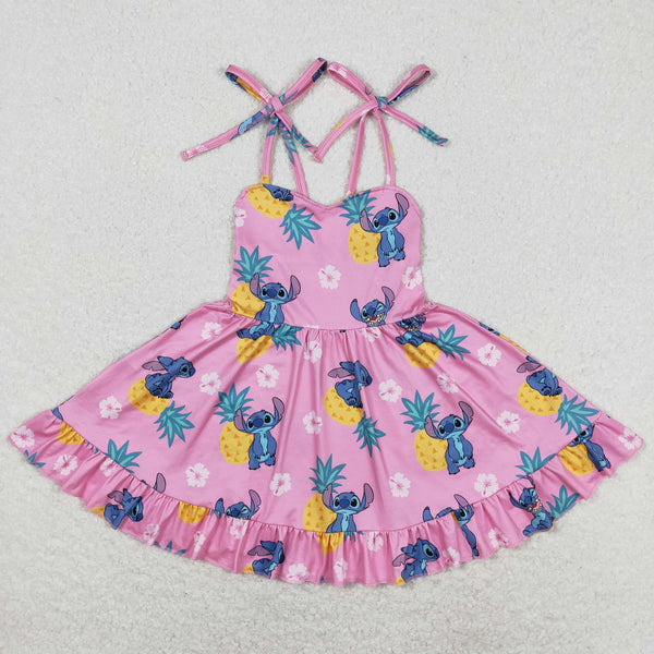 GSD1080 RTS toddler clothes cartoon baby girl summer dress