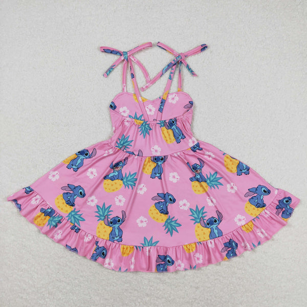 GSD1080 RTS toddler clothes cartoon baby girl summer dress