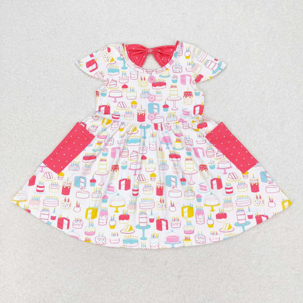 GSD1082 RTS toddler clothes birthday party twirl dress baby girl summer dress