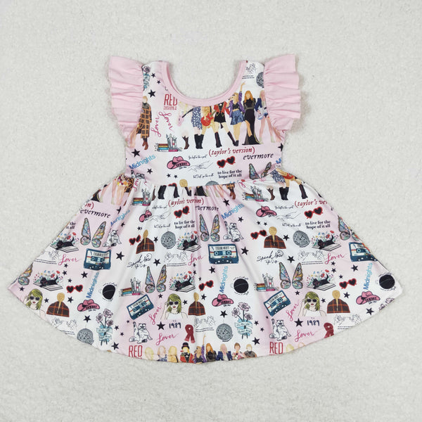 GSD1093 RTS toddler clothes 1989 singer  baby girl summer  twirl  dress 12-18M to 14-16T