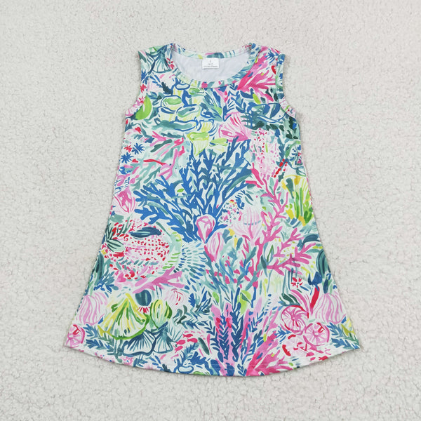 GSD1139 RTS toddler clothes seaweed baby girl summer dress