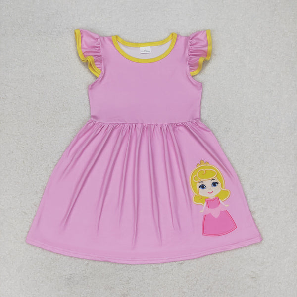 GSD1146 RTS toddler clothes light pink princess baby girl summer dress
