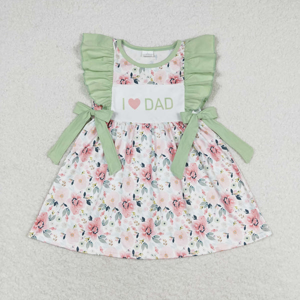 GSD1182 RTS toddler girl clothes i love dad father's day clothes girl summer dress