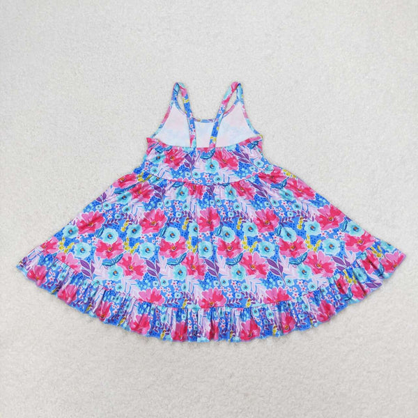 GSD1226 RTS baby girl clothes flower toddler girl summer dress