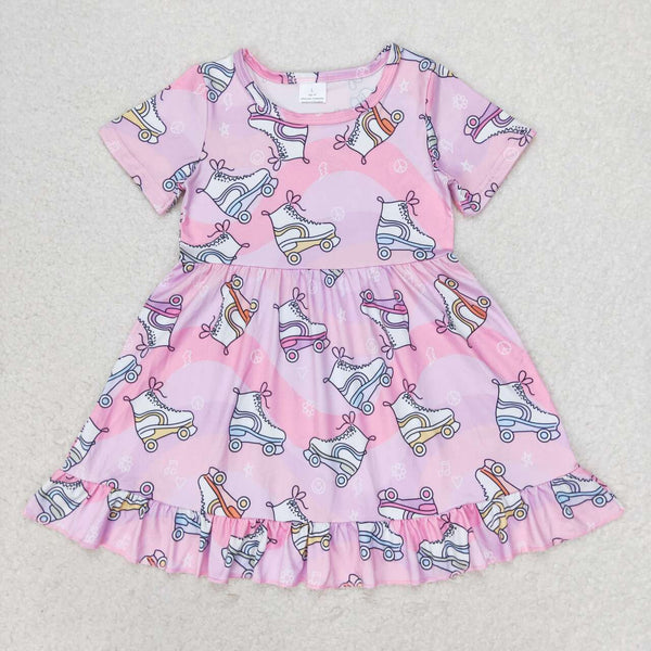 GSD1249 RTS toddler clothes skates baby girl summer dress