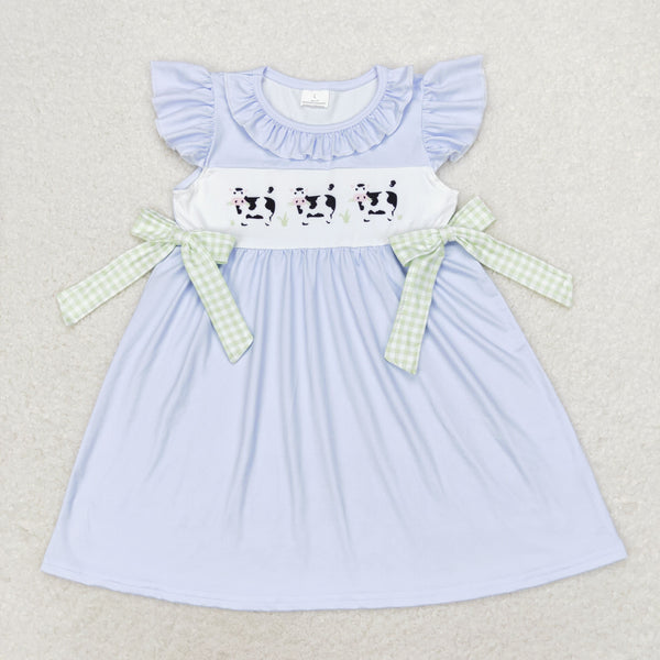 GSD1252 RTS toddler clothes cow baby girl summer dress