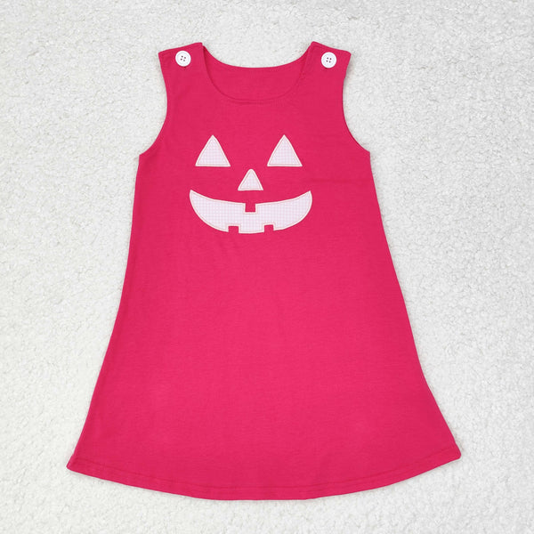 GSD1361 RTS toddler girl clothes ghost pumpkin girl halloween dress embroidery