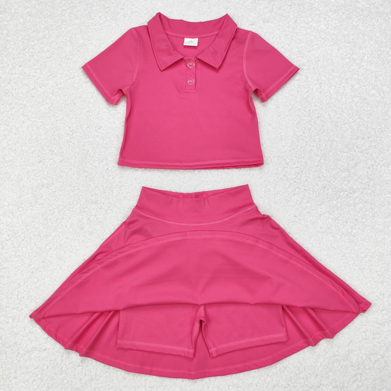 GSD1391 RTS toddler girl clothes hot pink girl summer yoga outfits