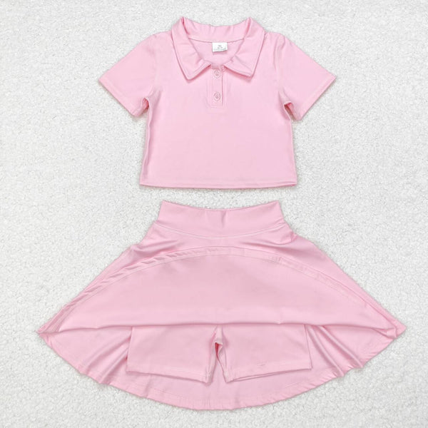 GSD1393 RTS toddler girl clothes pink girl summer yoga outfits summer outfit