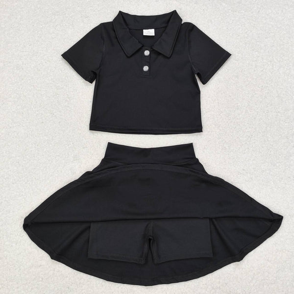 GSD1397 RTS toddler girl clothes  black girl summer yoga outfits yoga clothes
