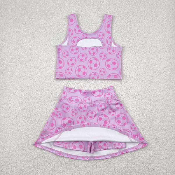 RTS girl clothes 2pcs toddler girl yoga summer outfit atheletic clothes