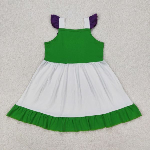 RTS toddler clothes princess flutter  matching girl summer dress