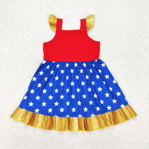 RTS toddler clothes princess flutter  matching girl summer dress