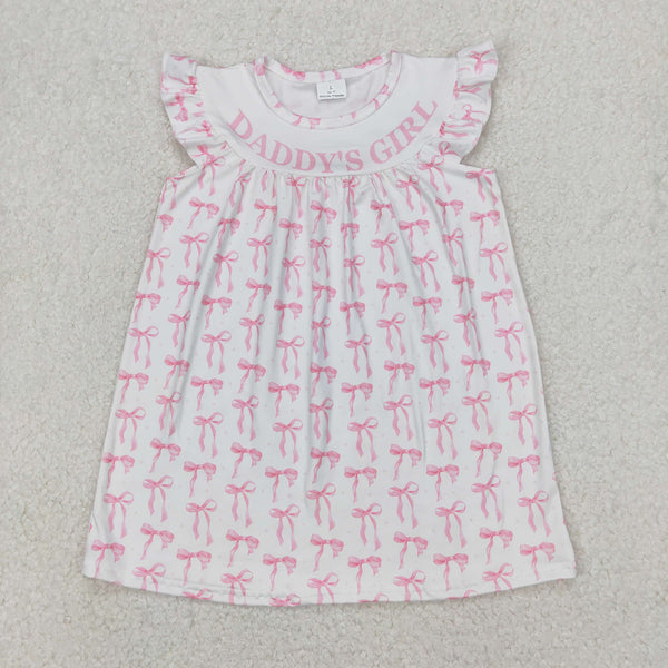 RTS girl summer clothes pink bow fathers day daddys girl girl summer matching clothing