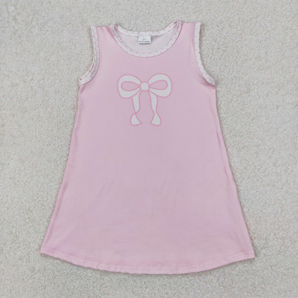 RTS kids matching clothing pink bows print clothing summer clothing-2025.8.25