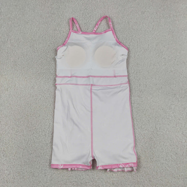 GSD2292 RTS girl clothes butterfly girl summer dress yoga clothes atheletic clothes