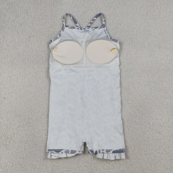 GSD2308 RTS girl clothes camo girl summer dress yoga clothes athletics sports clothes