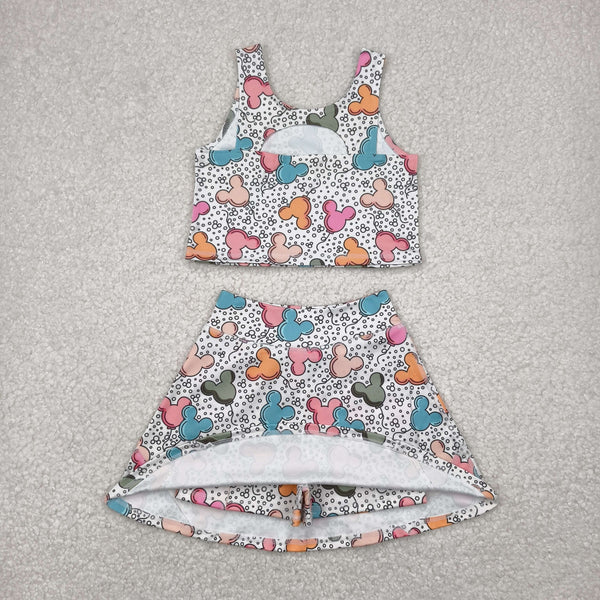 RTS baby clothes baby girl summer set cartoon print baby summer yoga dress-2026.2.4